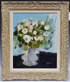 M. Journod
Still Life with Flowers
16" x 13" oil on canvas
signed lower right    Bid on-line November 10th -15th at www.fairfieldauction.com