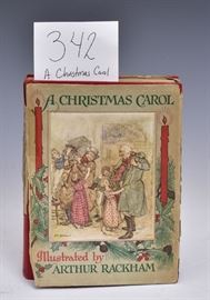 A Christmas Carol
by Charles Dickens
Illustrated by Arthur Rackham
J. B. Lippincott, Philadelphia
William Heinemann, London
printed in Great Britain by Richard
Clay & Sons, no publication date   Bid on-line November 10th -15th at www.fairfieldauction.com