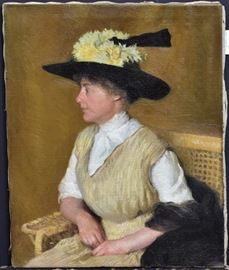 C.H. RichertPortrait of a Woman
31" x 25 1/4" oil on canvas
signed lower right   Bid on-line November 10th -15th at www.fairfieldauction.com