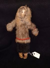 Alaskan Doll In Fur And Leather
