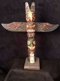 Northwest Coast Model Totem Pole 