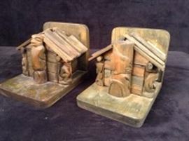 Simon Charlie Handmade Wooden Bookends 