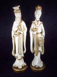Pair 1958 Universal Statuary Corp Figurines 