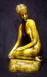 Thai Celadon Ceramic Figurine 