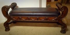 Upholstered Wood Bench 