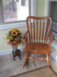 Temple n Stuart Maple Rocking Chair/Several Wood Stools...
