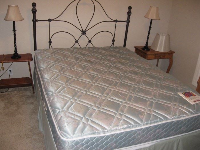 Another Queen Iron Bed with Sealy Mattress Set...