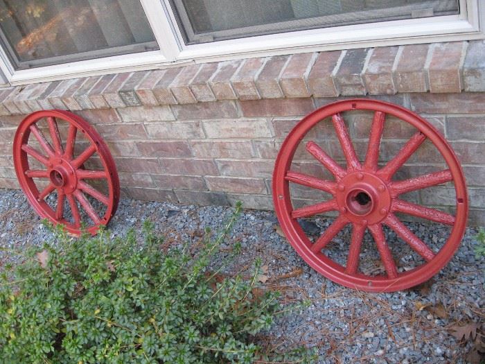Vintage Wood Spoke Wheels!