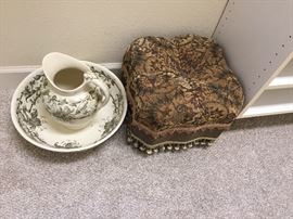 Wash bowl and pitcher