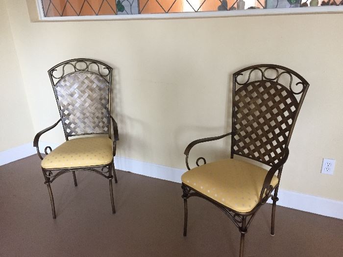 Metal lanai chairs