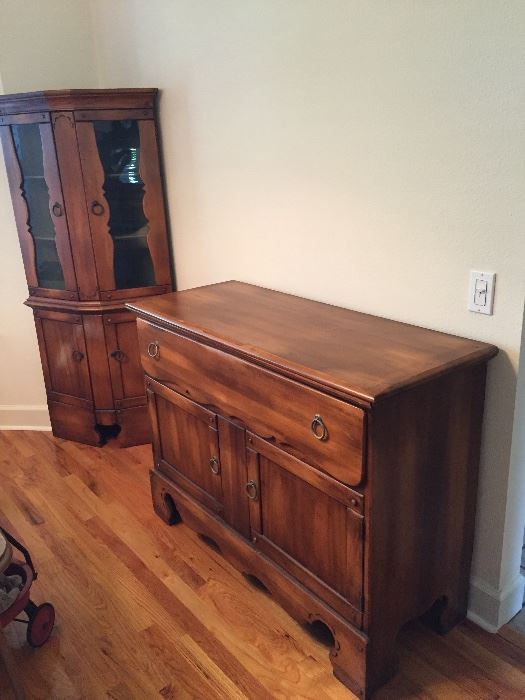 Forefathers Group corner cabinet and sideboard.  Very old