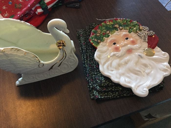 Waterford Santa cookie plate