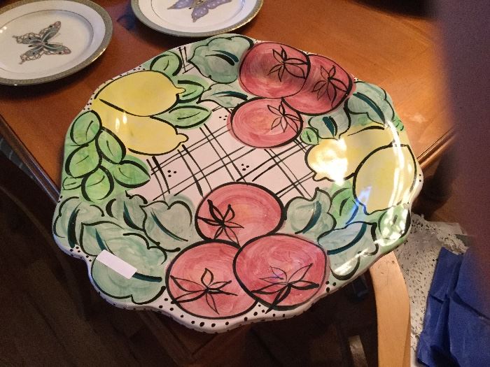 Italian hand painted platter