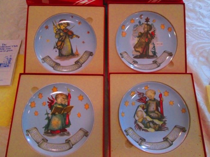 M.I. Hummel collection, plates in their original boxes mint condition