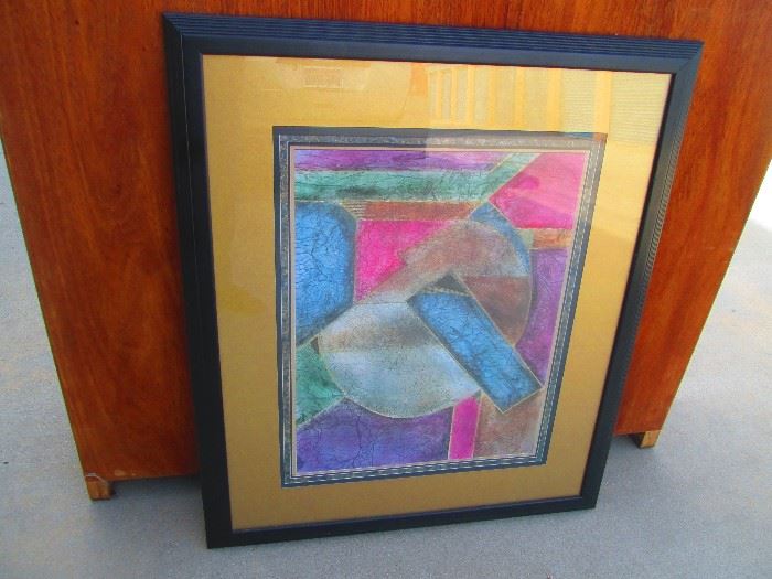 Gorgeous framed abstract artwork