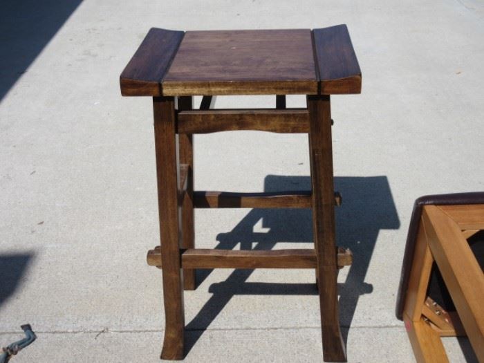 Unique design in this wooden stool