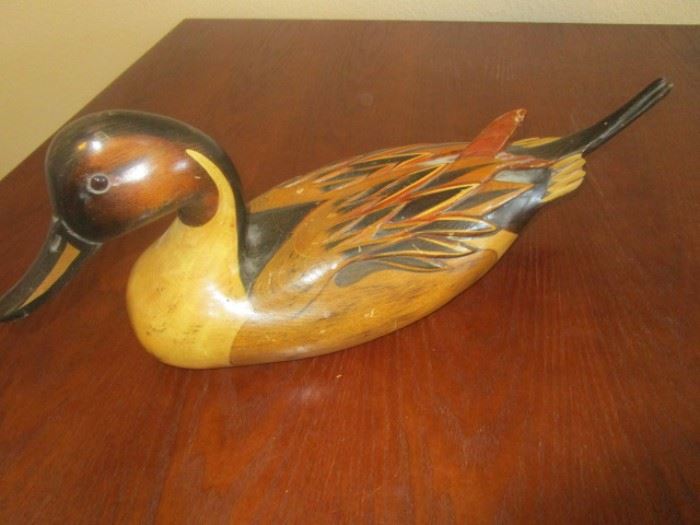 Award winning carved duck