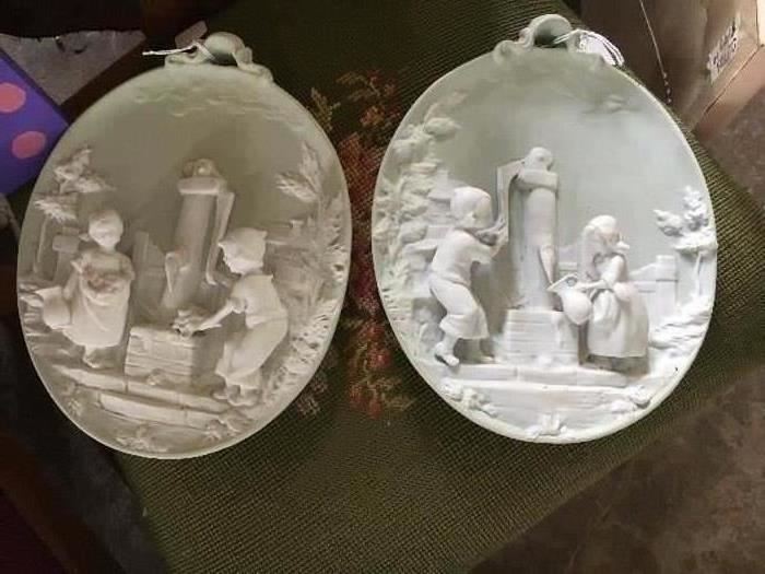 German figurine plates