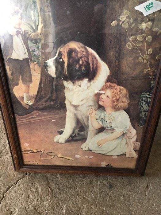 Large collection of art depicting children with pets