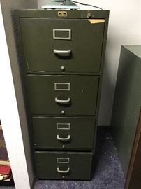 Vintage Wood File Cabinet