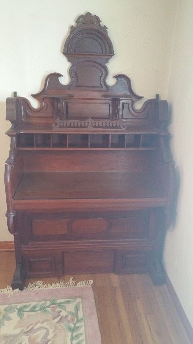 Antique organ writing desk
