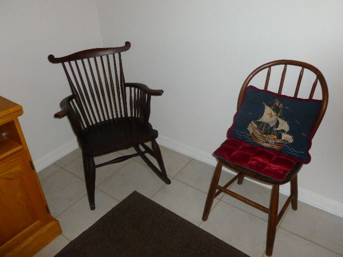 Early Rocker and Side Chair