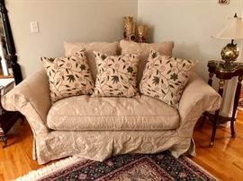Sumptuous upholstered down sofas