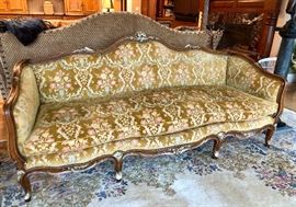 Beautifully upholstered  French antique sofa
