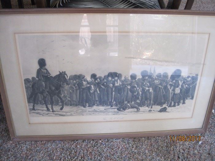 Antique Print Depicting Russian Soldiers (?)