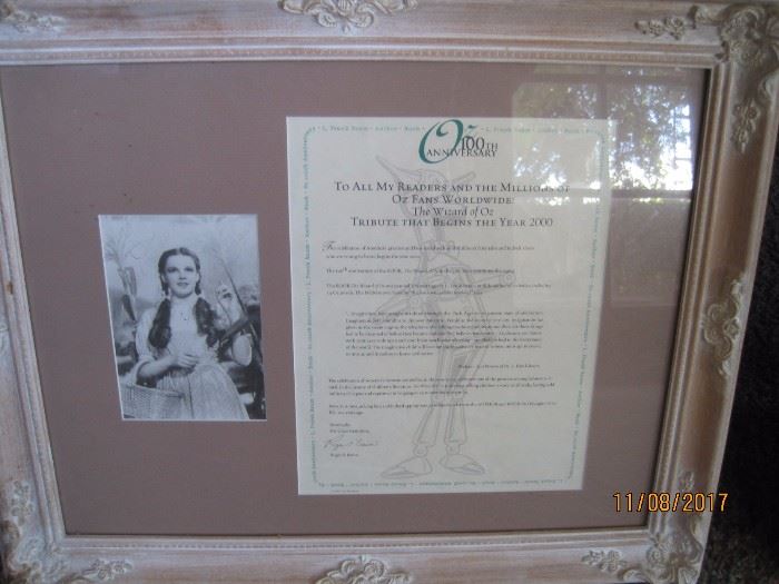Wizard of Oz Framed collectible