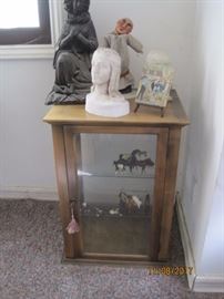 small glass cabinet