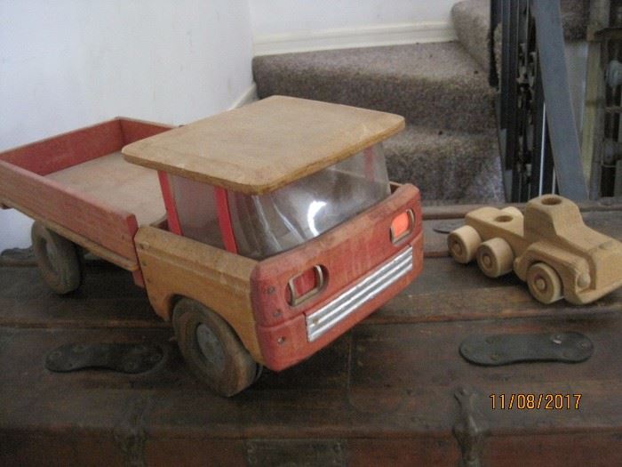 Child's wooden trucks