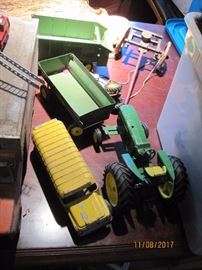 Metal Child's Trucks and Tractor