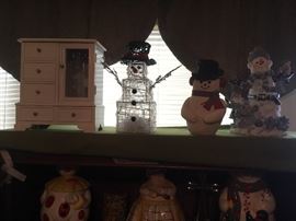 Top of China cabinet - decor & jewelry box