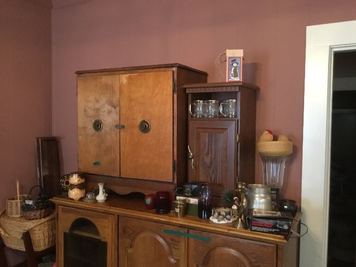 Great vintage cabinet - would be a great bar!  Collectibles