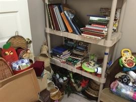 More books, baskets, toys