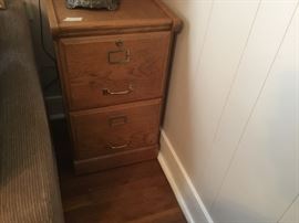 Wooden 2 drawer file cabinet