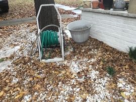 Hose reel and flower pot