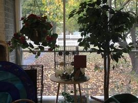 Lots of items on screen porch