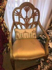 WOODEN UPHOLSTERED SIDE CHAIR