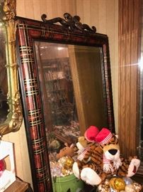 LARGE PLAID WALL MIRROR