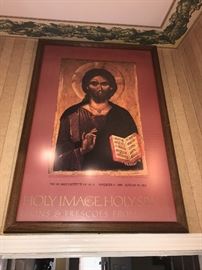 LARGE RELIGIOUS FRAMED POSTER