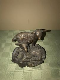 BABY LAMB BRONZE SCULPTURE