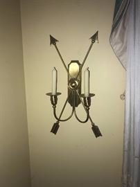 SOLID BRASS ARROW CANDLE HOLDER