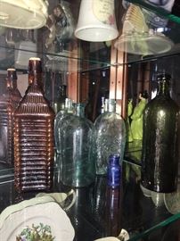 ANTIQUE GLASS BOTTLES