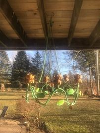 METAL FLORAL CHANDELIER