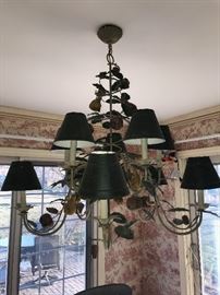 CURREY & CO METAL FRUIT CHANDELIER