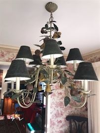 CURREY & CO METAL FRUIT CHANDELIER