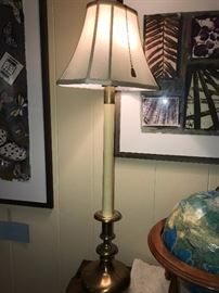 SLIM TALL BRASS LAMP
