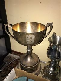 VINTAGE METAL TROPHY CUP